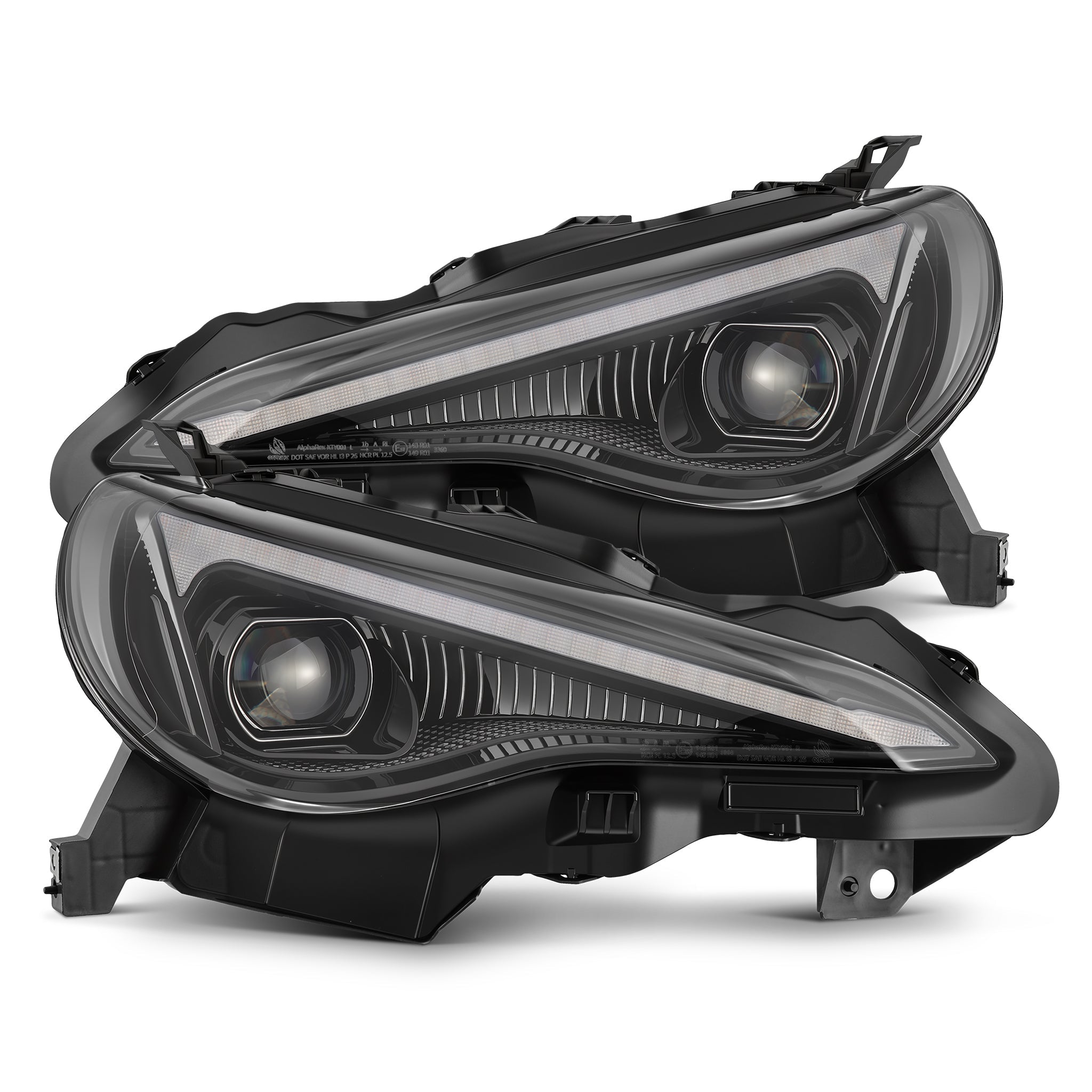 AlphaRex LUXX-Series LED Projector Headlights - Alpha-Black: 13-16 Scion FR-S / 17-20 Toyota 86 / 13-20 Subaru BRZ