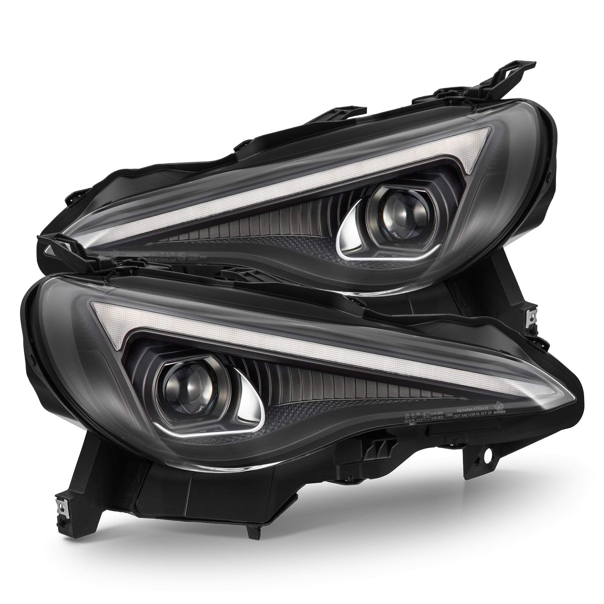AlphaRex LUXX-Series LED Projector Headlights - Black: 13-16 Scion FR-S / 17-20 Toyota 86 / 13-20 Subaru BRZ