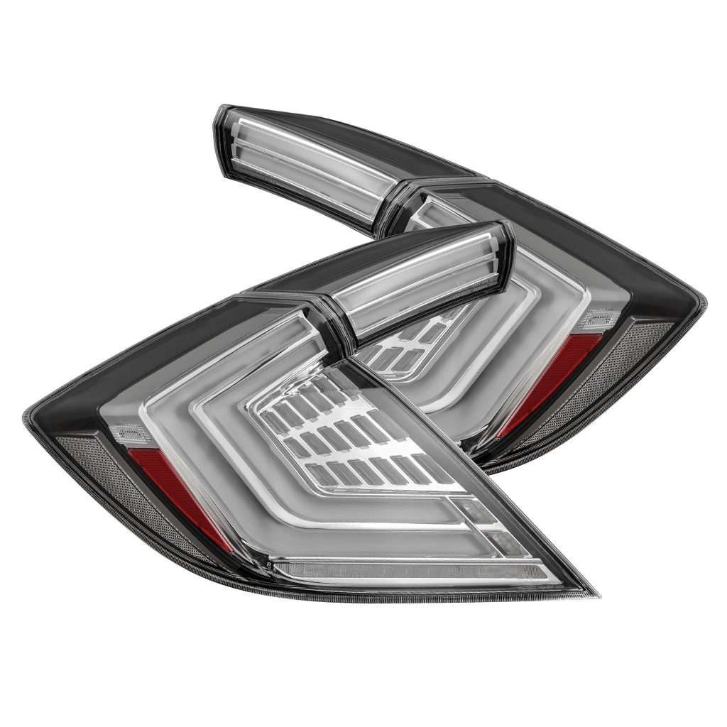 AlphaRex NOVA-Series Prismatic LED Tail Lights - Clear: 16-21 Honda Civic Hatchback