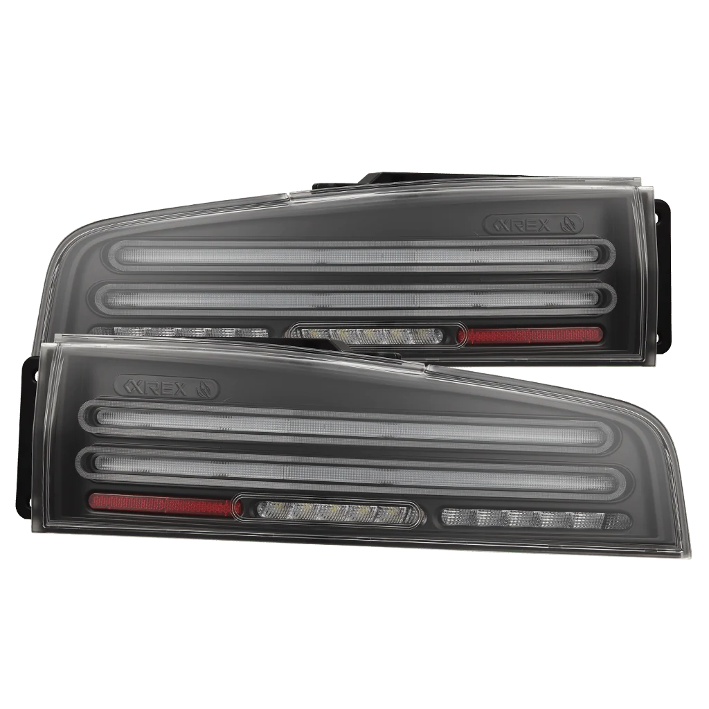 AlphaRex Twin-Loop Style NOVA-Series Prismatic LED Tail Lights - Black Clear: 23-26 Nissan Z