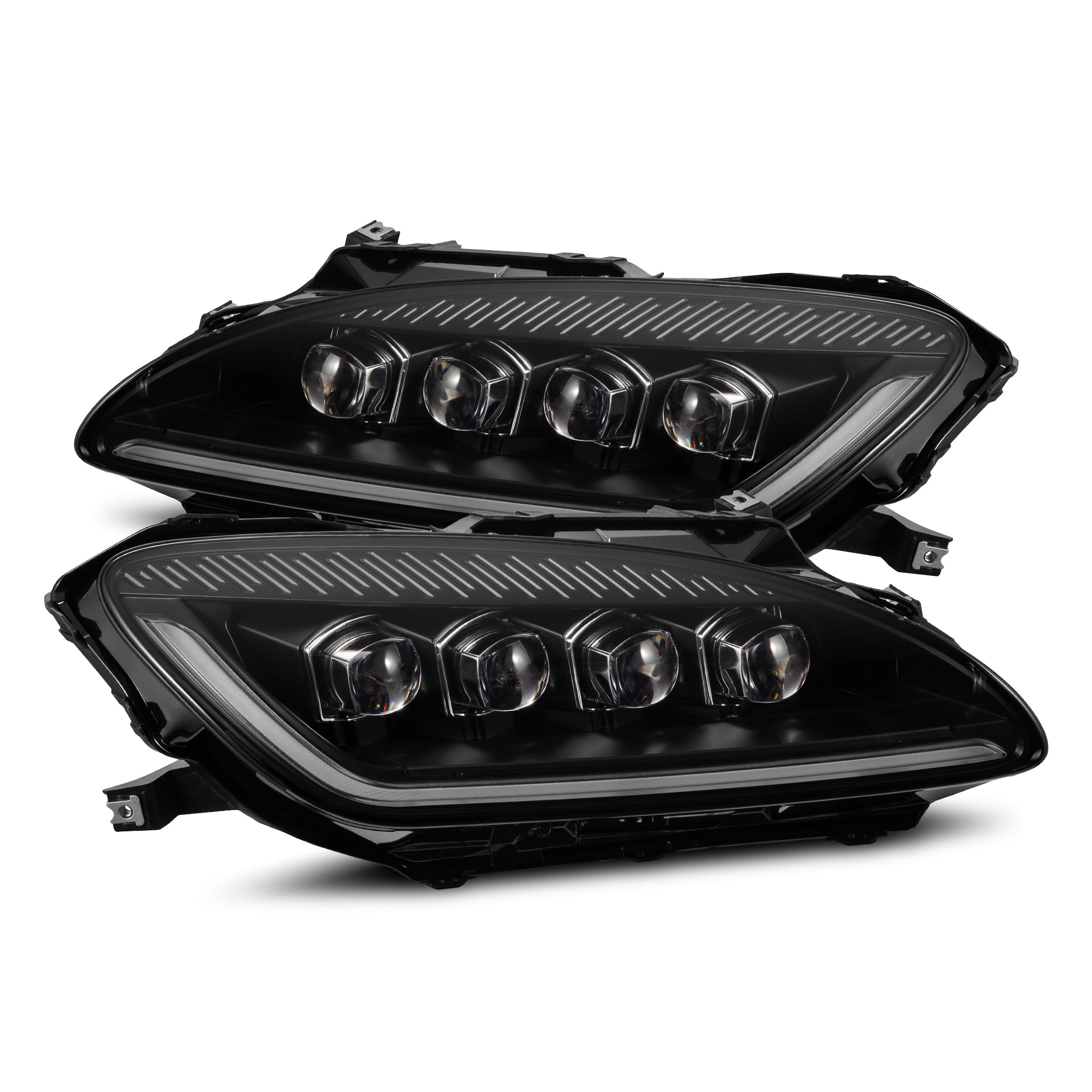 AlphaRex NOVA-Series LED Projector Headlights - Black: 99-09 Honda S2000